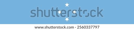 Micronesia flag long banner digital vector illustration