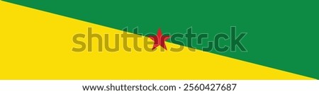 French Guiana flag long banner digital vector illustration