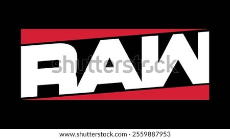 Isolated vector illustration of RAW logo design on black background – 17 December 2024 – America, vector illustration