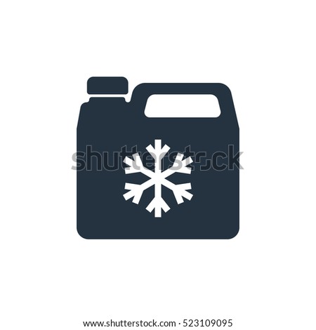 antifreeze jerrycan,  isolated icon on white background, auto service, car repair