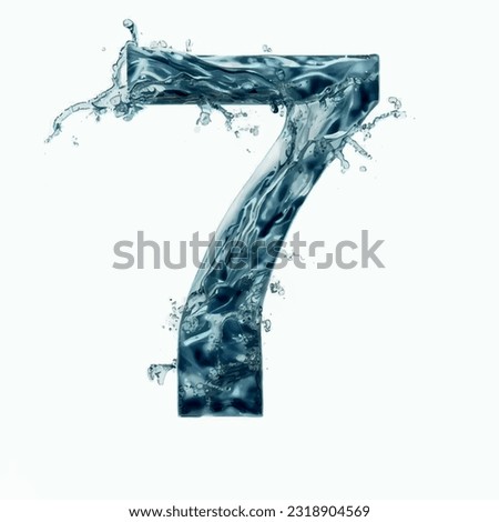 number seven in the form of water