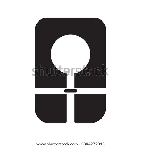 life jacket icon logo vector design template