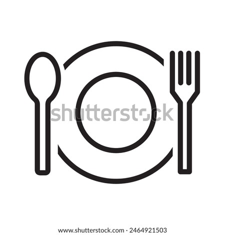 spoon and fork icon vector illustration design template