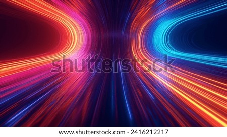 Similar – Image, Stock Photo 3D rendering of abstract geometric landscape mountains or waves