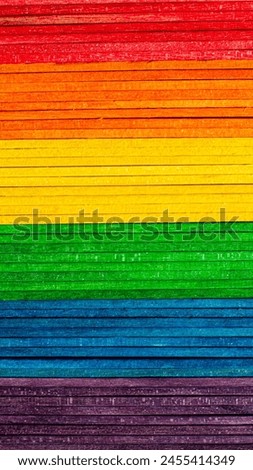 Similar – Image, Stock Photo Rainbow flag in a window
