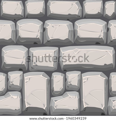 Cobble stones seamless texture, gray vintage road pattern for wallpaper.