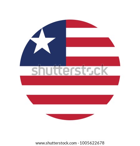 Liberia flag, official colors and proportion correctly. National Liberia flag. Vector illustration.