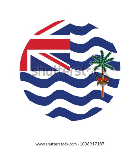 British Indian Ocean Territory, Flag of British Indian Ocean Territory glossy button.