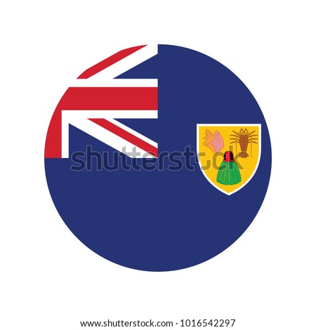 Flag of Turks and Caicos Islands glossy button.