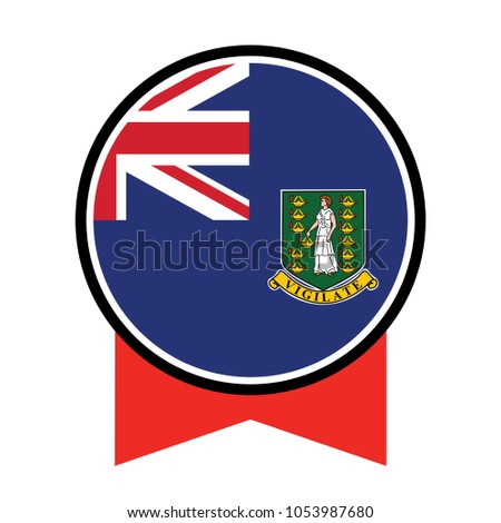 flag of Virgin Islands UK,vector illustration of Virgin Islands UK flag.
