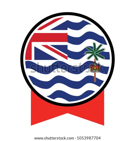flag of British Indian Ocean Territory, vector illustration of British Indian Ocean Territory flag.
