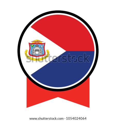 flag of Sint Maarten,vector illustration of Sint Maarten flag.