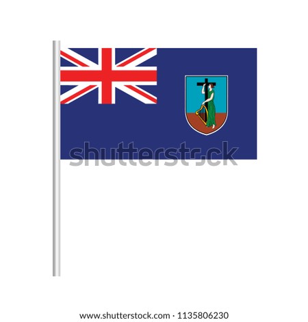 Flag of Montserrat.Montserrat Icon vector illustration,National flag for country of Montserrat isolated, banner vector illustration. Vector illustration eps10.