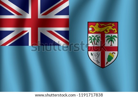 Flag of Fiji. Fiji Icon vector illustration eps10.