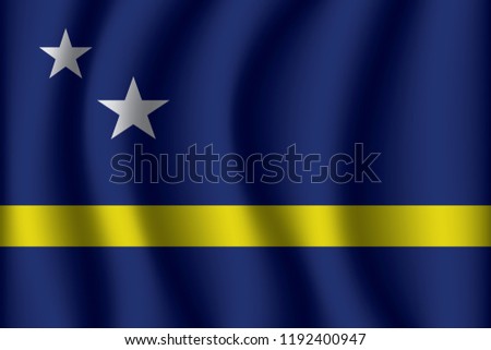 Flag of Curacao. Curacao Icon vector illustration eps10.