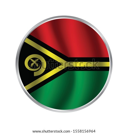 Vector illustration , flag of Vanuatu icon. Round national flag of Vanuatu. Vector illustration eps 10.