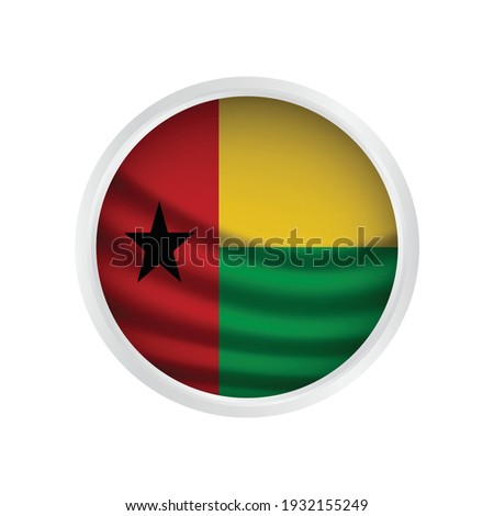 Flag of Guinea Bissau.Guinea Bissau Icon vector illustration,National flag for country of Guinea Bissau isolated, banner vector illustration. Vector illustration eps10.