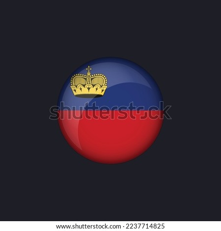 Liechtenstein flag icon,Round Liechtenstein flag icon vector isolated,Liechtenstein flag button.