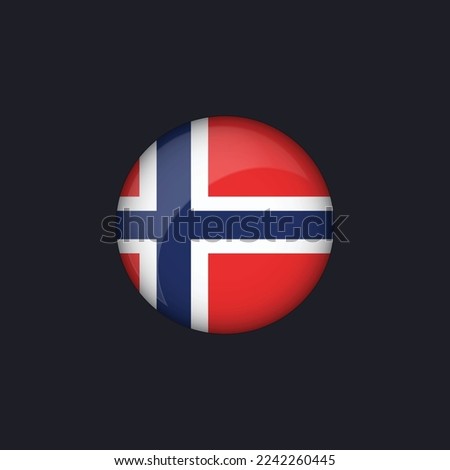 Norway flag icon,Round Norway flag icon vector isolated,Norway flag button.