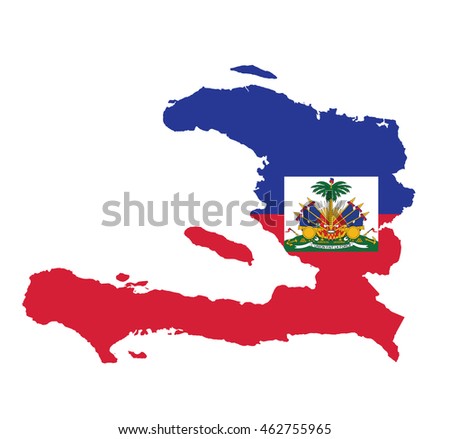 flag map of Haiti