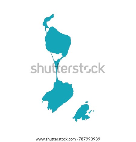 High detailed blue vector map – Saint Pierre and Miquelon map, Detailed map of Saint-Pierre and Miquelon and capital city Saint-Pierre.