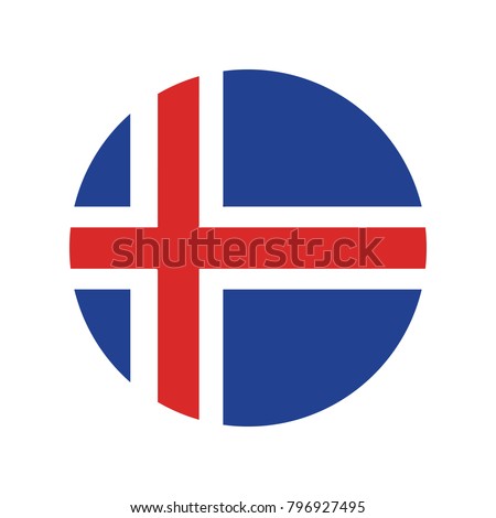 Iceland national flag, Iceland flag, official colors and proportion correctly. National Iceland flag. Vector illustration.
