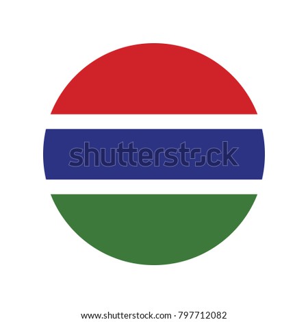 Gambia flag, official colors and proportion correctly. National Gambia flag. Raster illustration.