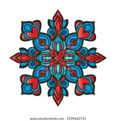 Adult Starry Night Colour  mandala page. Easy Mandala Coloring Book Pages for Adults to Relax, Experiences Give Relief. Resizeable Vector File