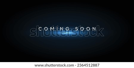 coming soon on dark background with glowing lights vector