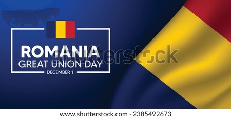 Romania Great Union Day 1 December vector poster