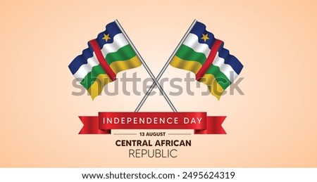 Central African Republic Independence Day flag vector poster