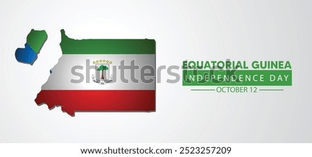 Equatorial Guinea Independence Day 12 October flag map vector poster