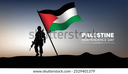 Palestine Independence Day 15 November vector poster