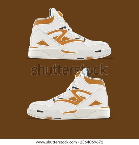 Reebok-The pump, Sneakers set, Sneakers, Vector illustration sneakers pair, Sneaker easy to resize or change color.