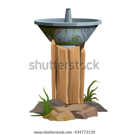 Fountain with drinking water. Vector.