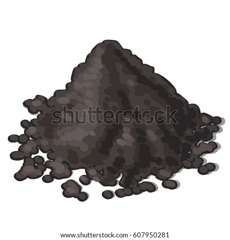 A bunch of soil isolated on white background. Vector cartoon close-up illustration.
 商業照片 © 
