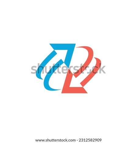 Reverse Logistic Logo Design Vector