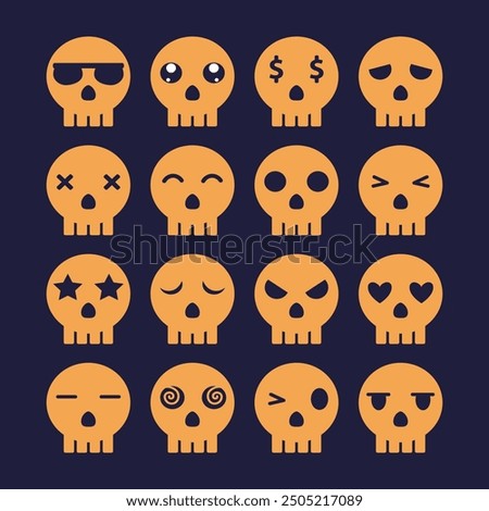 cute skull emoji to add to your design collection