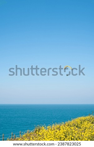 Similar – Image, Stock Photo Rape field with water tower and trees