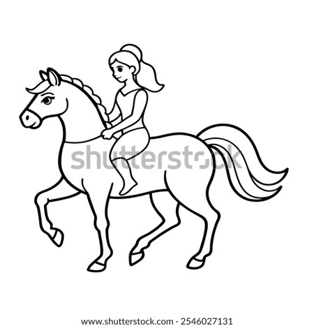 A sleek and elegant vector illustration of a horse in side profile, showcasing its strong, muscular build and graceful stance. The design features smooth, flowing lines, emphasizing the horse's