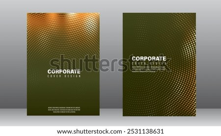 Corporate Cover particle. Flow wave with dot landscape. Digital data structure. Future mesh or sound grid. Pattern point visualization. Technology vector illustration. Annual Report