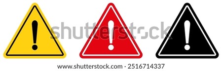 Similar – Image, Stock Photo Warning sign for danger of slipping in the open air. bizarre and funny