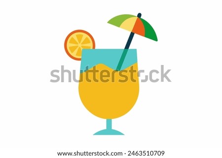 Image, Stock Photo Cocktail with lemon and octopus