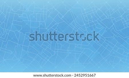 Abstract navigation plan of urban area. Generic city map with signs of streets, roads, house. Simple scheme of city. Colored flat, editable vector illustration