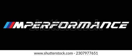 M performance sport power mode engine text icon vector template design modify modern sticker emblem logo sign race