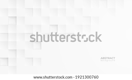 Abstract 3d modern square background. White and grey geometric pattern texture. vector art illustration Сток-фото © 