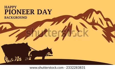 The Pioneer Day abstract background with brown color silhouette will portray the pioneers' journey in a contemporary. brown tones will evoke the rugged and and rustic nature of the pioneer lifestyle.
