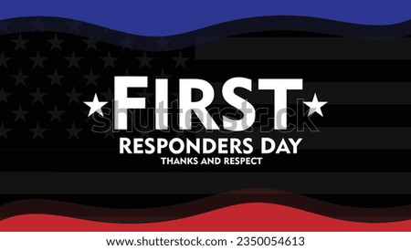 first responders day vector background with fluid ornament