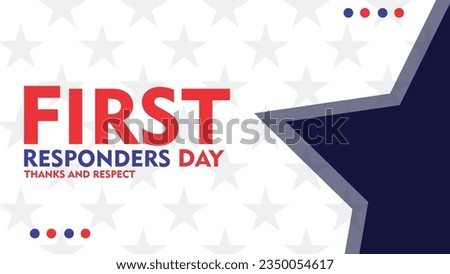 first responders day vector background with stars illustration