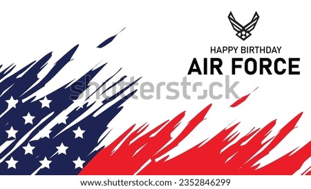 The vector background celebrating the U.S. Air Force birthday encapsulates the pride, strength, and history of this esteemed military branch. The design is a seamless of patriotic elements.